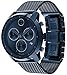 Movado Men's BOLD Thin Blue PVD Watch with a Flat Dot Sunray Dial, Blue (Model 3600403)