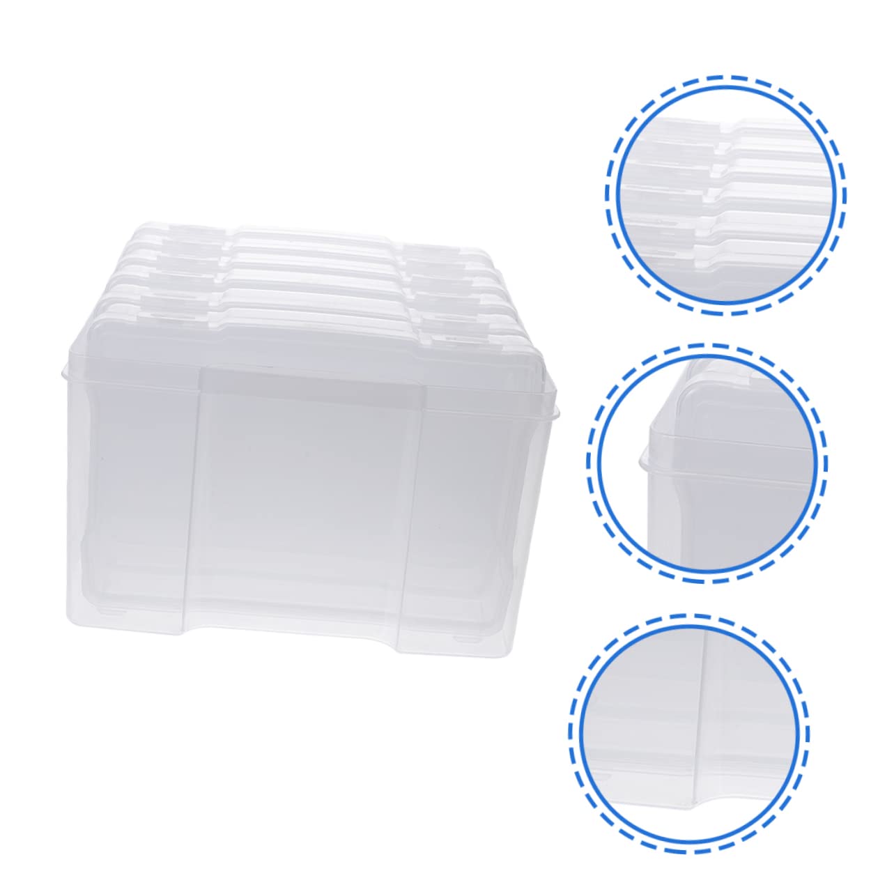 Boîte de Rangement Multifonction en Plastique pour Photos, Lot de 1 Set