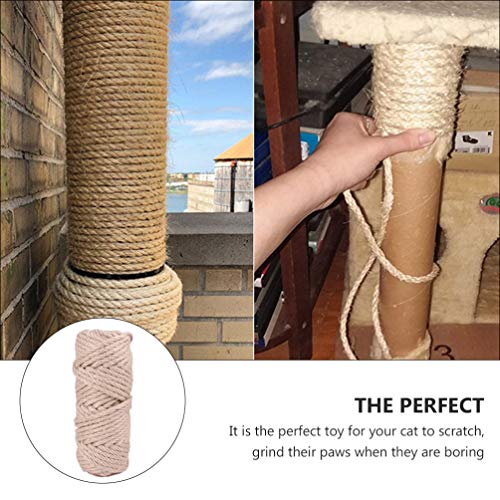 Corda de cânhamo Balacoo para árvore de gato e torre, corda de sisal natural para gatos, raspagem, p