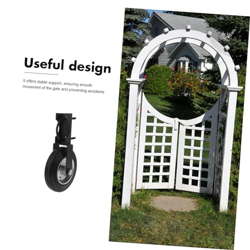 Roue de support pour portails avec roulette de porte métallique stable - 4