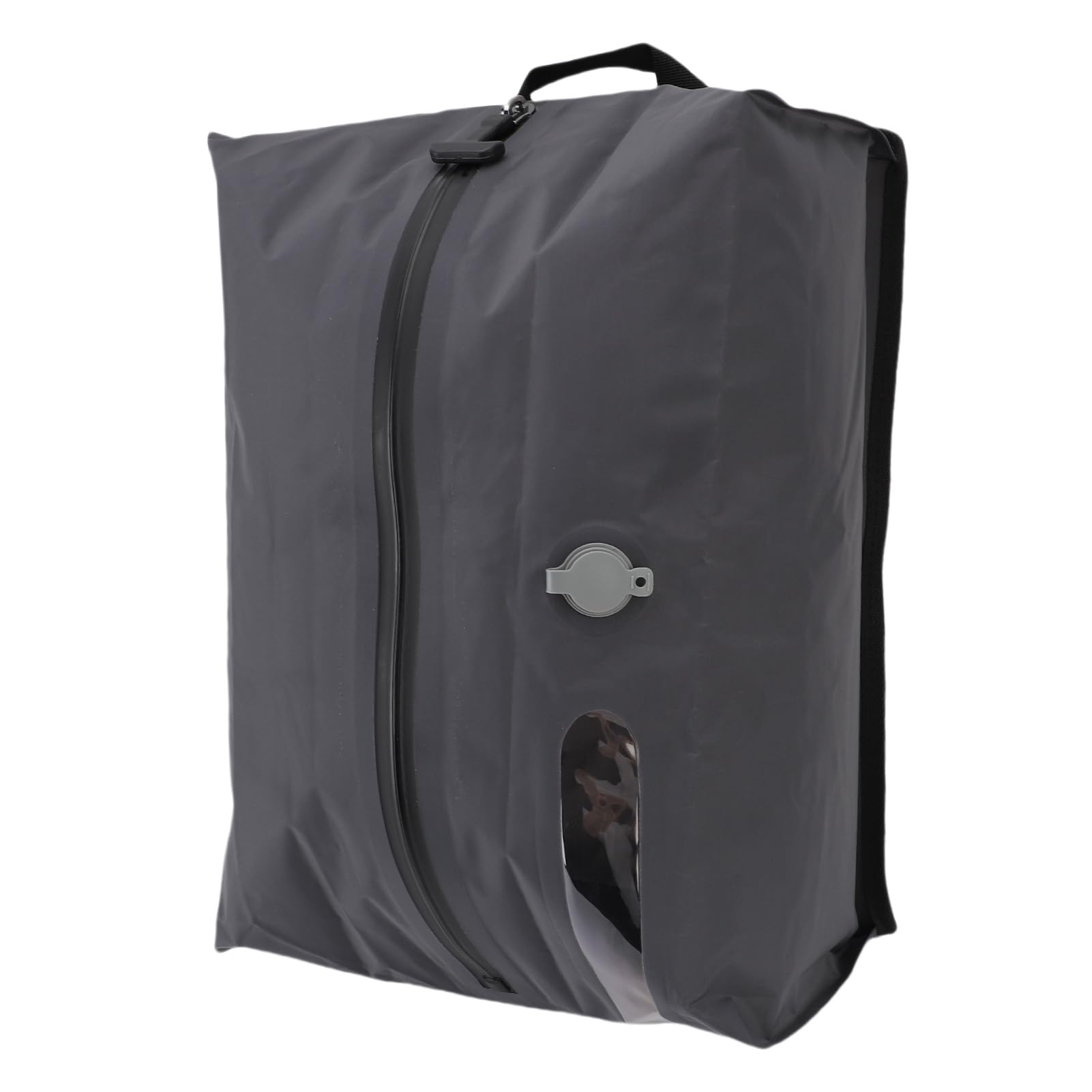 Sacchetti sottovuoto da viaggio, sacchetto di compressione sottovuoto riutilizzabile da 16litri per indumenti, cubo di imballaggio sottovuoto impermeabile e salvaspazio per (GRAY)