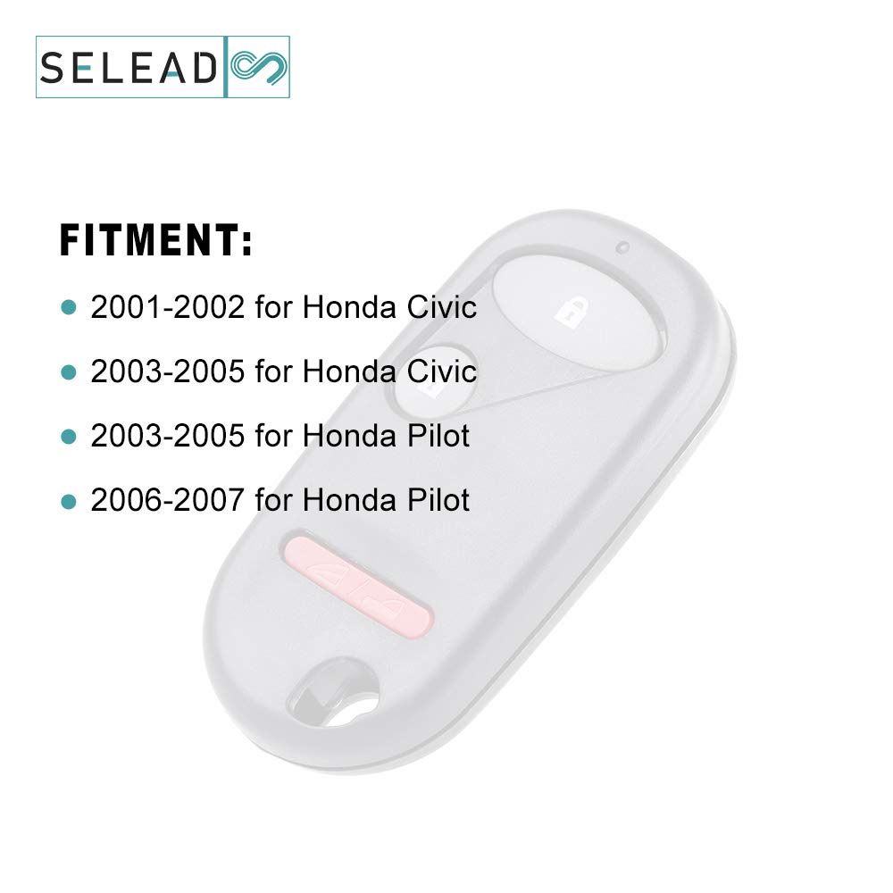 SELEAD 1pc Flip Key Fob 3 Buttons Keyless Entry Remote fit for 2003-2007 for Honda for Pilot 2001-2005 for Honda for Civic Antitheft Keyless Entry Systems NHVWB1U521 US Stock