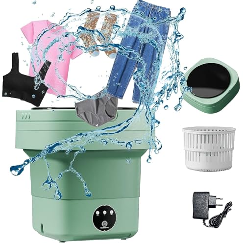 Image of Semi Automatic FoldIng 10L Small Mini WashIng MachIne With Dryer Deep CleanIng For Underwear WashIng MachIne (H4)