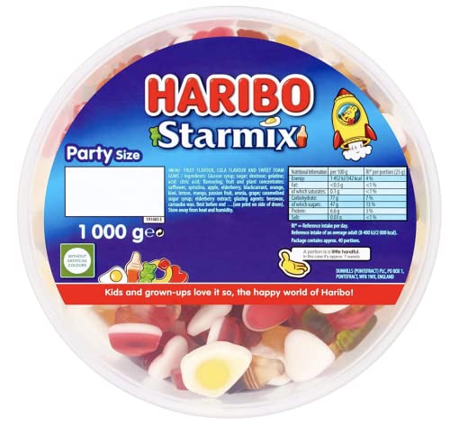 Haribo Starmix Drum, 1Kg (Pack de 2)