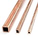 Pure Copper Squre/Rectangle Tubes Length 250mm Select Size (4 * 4 * 1mm x 250mm, 4pcs)