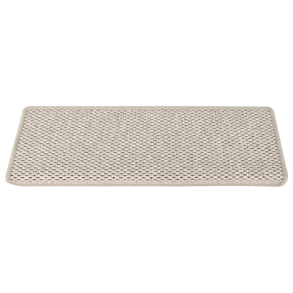 Dom i ogród Artykuły gospodarstwa domowego stopnie schodowe maty na schody samoprzylepne sizalowy wygląd 15 szt. 65 x 21 x 4 cm srebrne