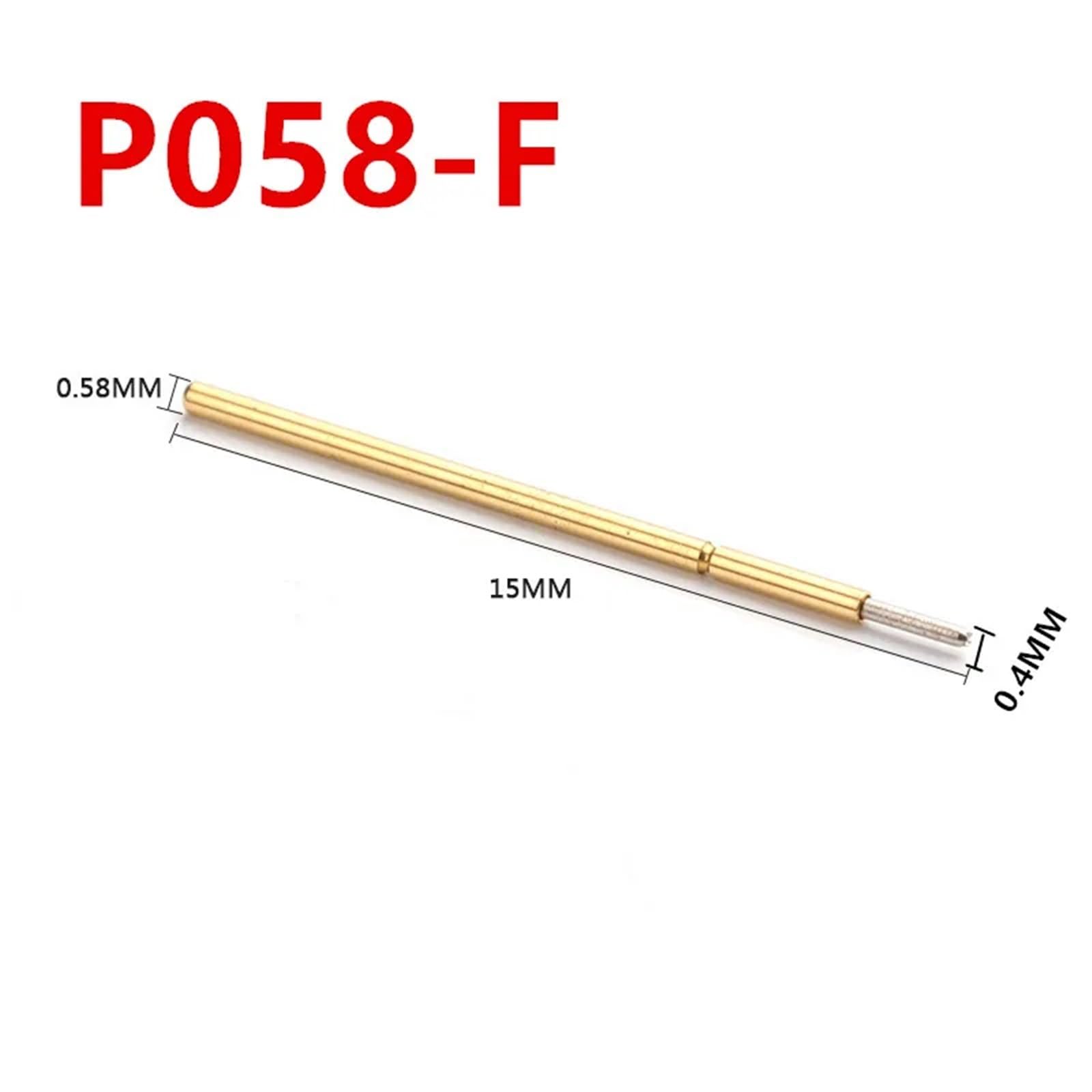 100PCS Spring Test Pin P058-F Four-jaw Plum Blossom Head Outer Diameter 0.58mm Total Length 15mm PCB Test Pin
