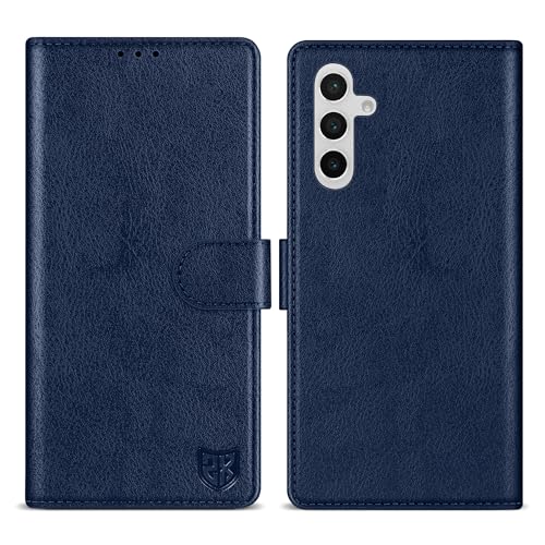 Image of ZZXX for Samsung Galaxy S25 Wallet Case with [RFID Blocking] Card Slot Kickstand Magnetic Closure Leather Flip Fold Protective Phone Case for Samsung Galaxy S25 5G Case Wallet(Blue-6.2 inch)
