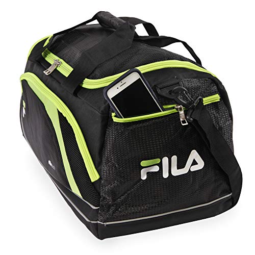 Fila Advantage 19" Sport Duffel Bag, Black/Lime, One Size #TOP3