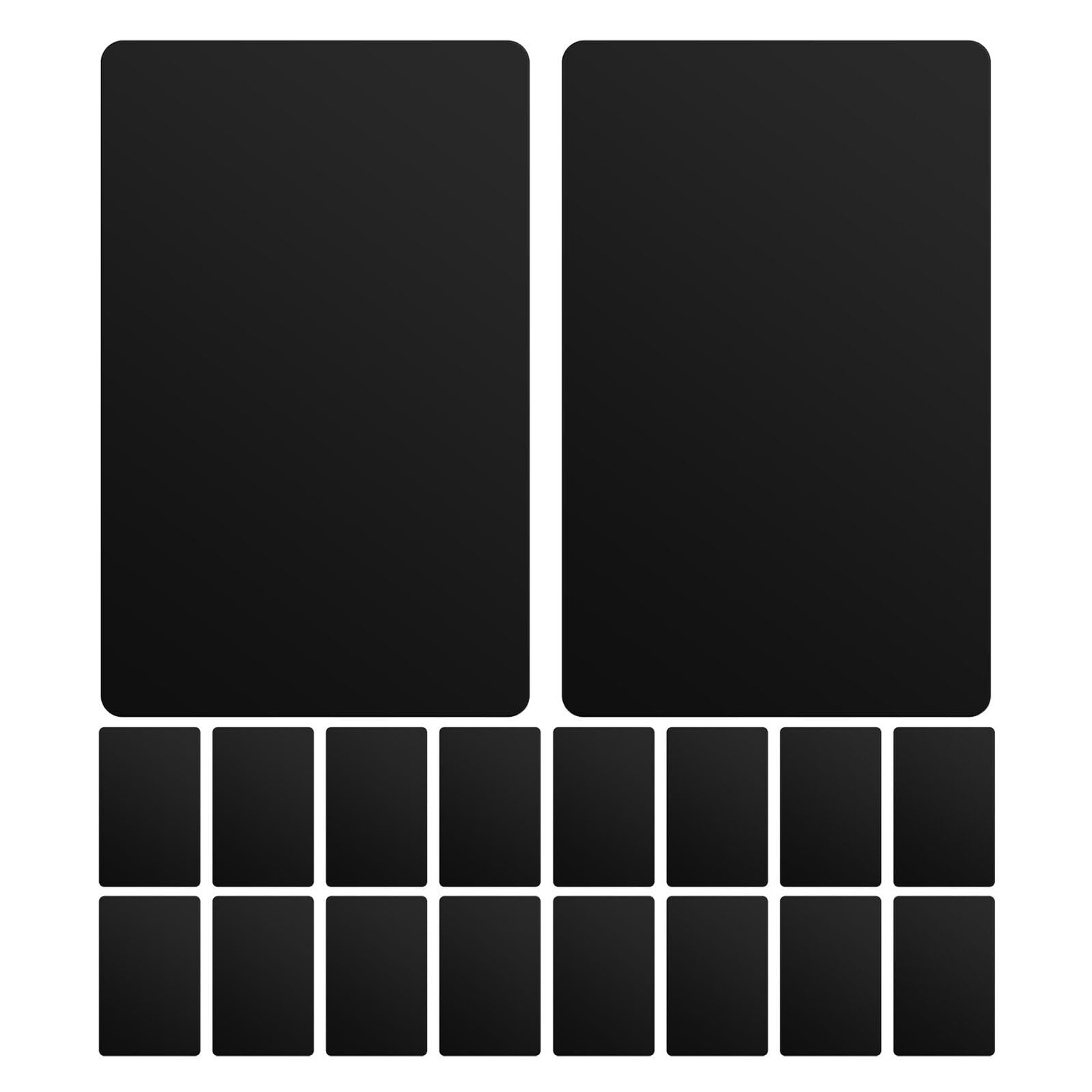 Tarjetas de Visita Metálicas en Blanco para Grabado, Placas de Aluminio Negro 86x54x0,45 Mm, 300 Piezas para Calibración y Diseño Diy, Placas Resistentes para Uso
