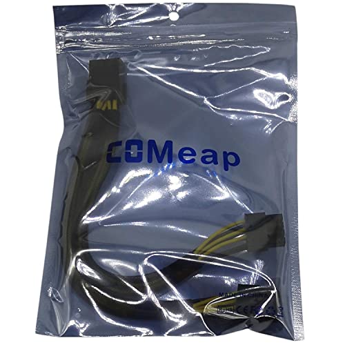 Comeap Gpu Vga Pcie 8 Pin Female To Dual 2X 8 Pin (6+2) Male Pci Express Power Adapter Braided Y-Splitter Extension Cable 9-Inch(23Cm) #TOP5