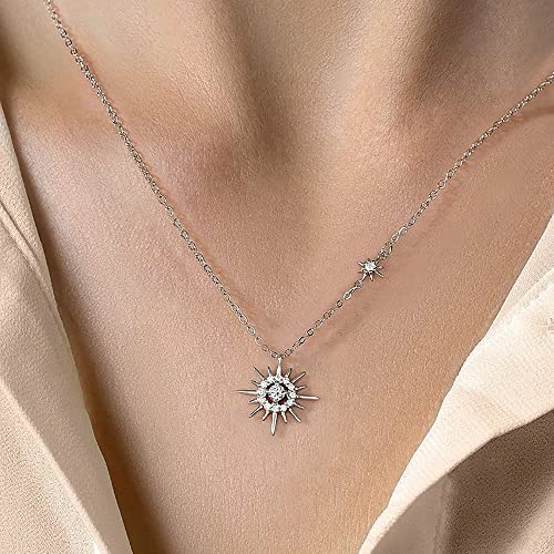 Collier Moissanite hexagramme fini les bijoux ternes pendentif fleuri