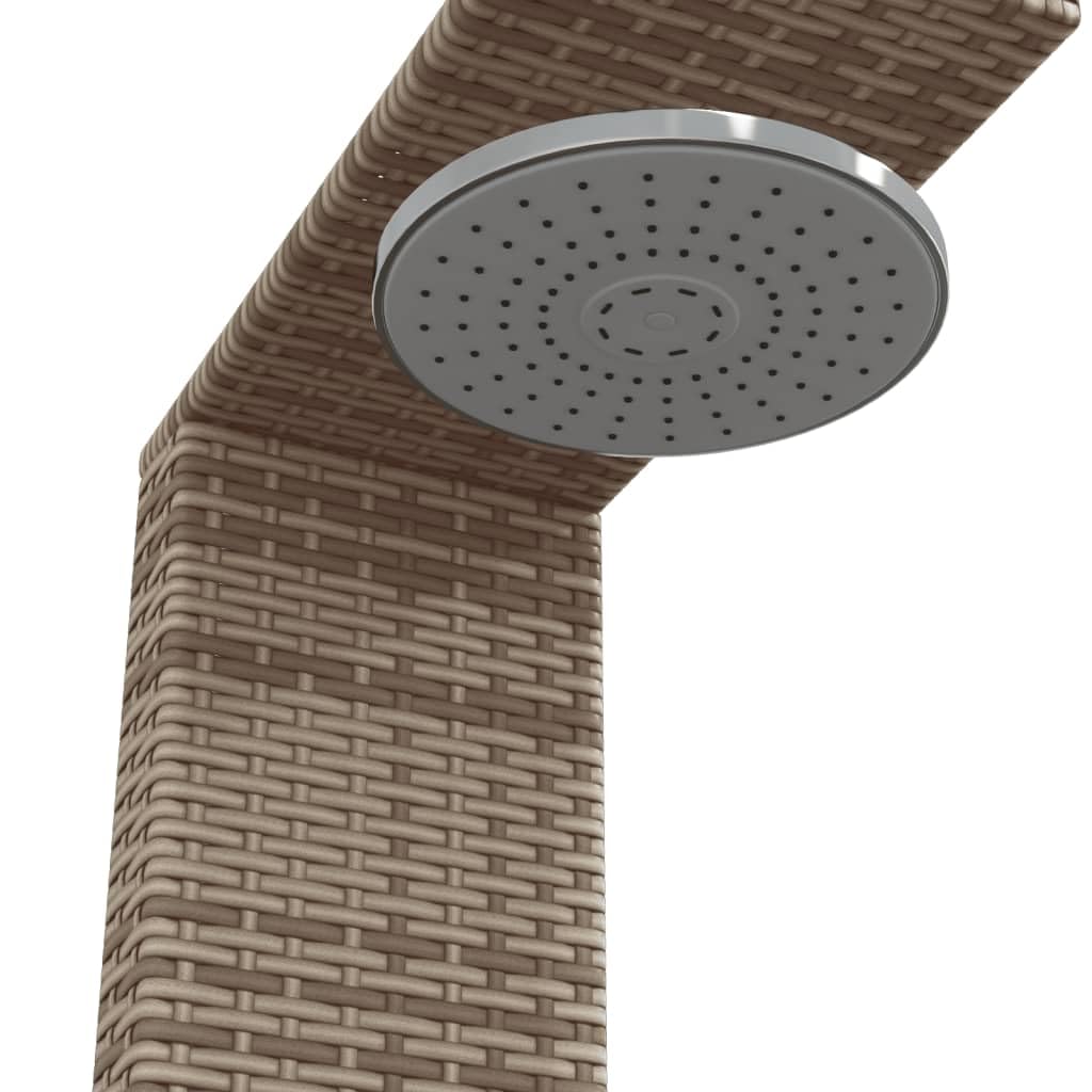 Ducha de jardín de Madera, Ducha Exterior Jardín con Suelo de Madera Acacia, Ducha de Piscina, Ducha exterior-Gris-100x100x241,5 cm
