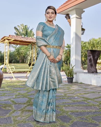 Image of Yashika Women's Pure Kanjivaram Silk Saree Soft Banarasi Style Wedding With Blouse Piece | Saree For Women | New Sari