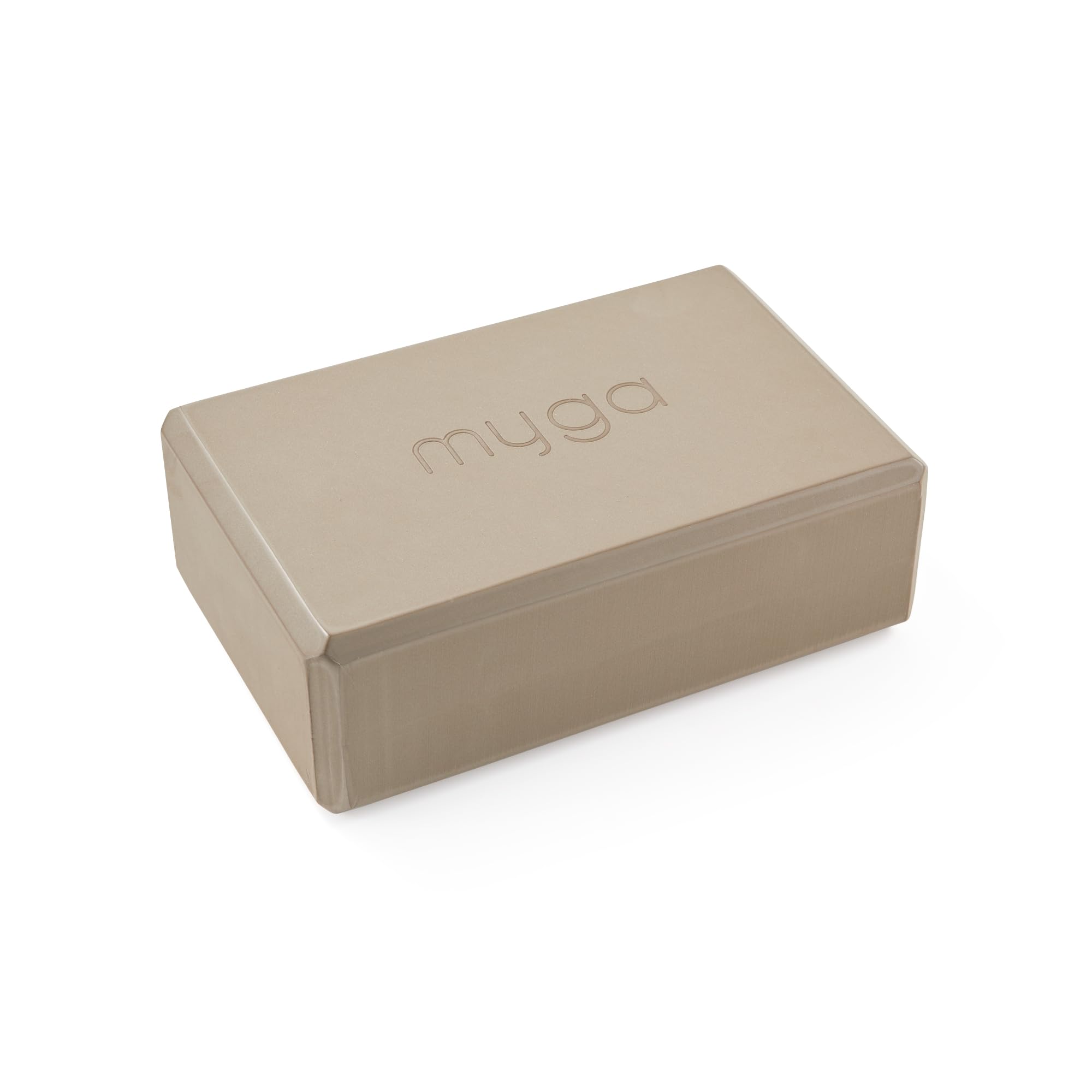 MYGA Yoga Block - High-Density EVA Foam Yoga Brick - Non-Slip, Lightweight & Durable Exercise Block for Pilates, Stretching and Flexibility at Home & Gym - Choice of Colour (Wood)