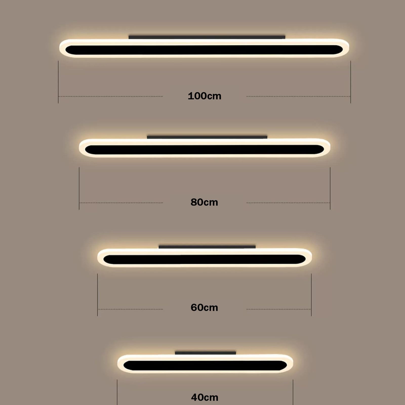 LED Eisen Acryl Deckenlampe Geometrie Design Deckenleuchte Gang Veranda Dekorieren Deckenbeleuchtung Modern Minimalismus Lang Deckenlampe Badezimmer Wohnzimmer (Quadratisch Weißes Licht,80cm)