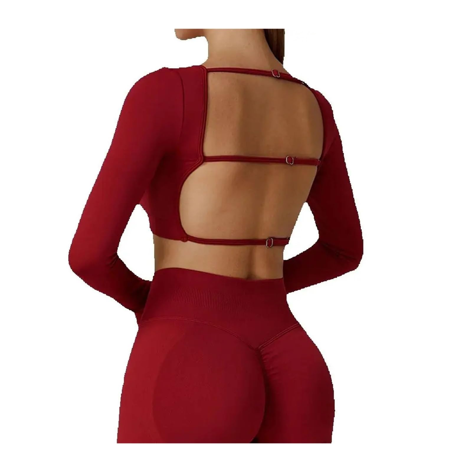 Maglietta Sportiva Senza Cuciture a Maniche Lunghe da Donna, Abbigliamento Sportivo, Fitness e Yoga Elastico per Yoga e Corsa
