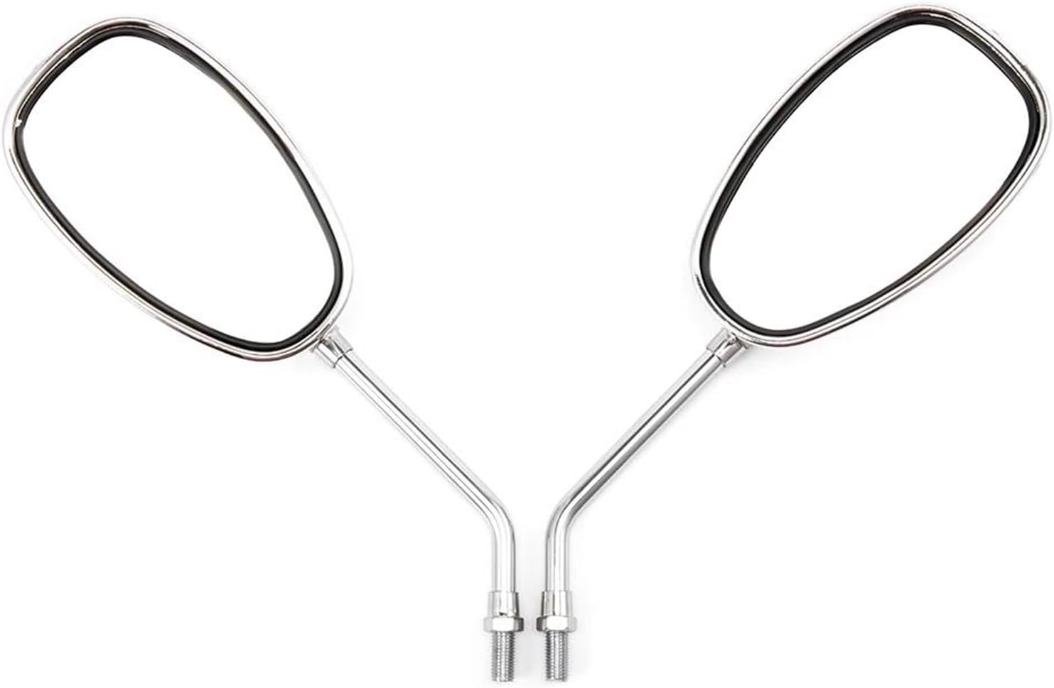 10mm オートバイミラー クロームオーバル レトロ バックミラー サイドミラー に適合するブルバード用 Eバイク バックミラー