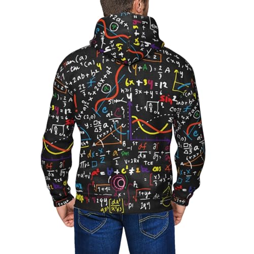 Sweat à capuche mathématique pour homme pull d'automne décontracté