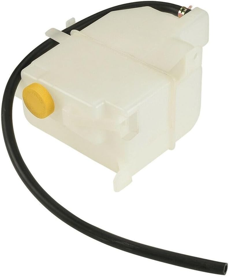 1pc Radiator Coolant Overflow Recovery Expansion Reservoir Bottle Front Side Plastic White with Cap for Nissan for Maxima 3.0L 2000-2001 & 3.5L 2002-2003 Petrol-Fuel