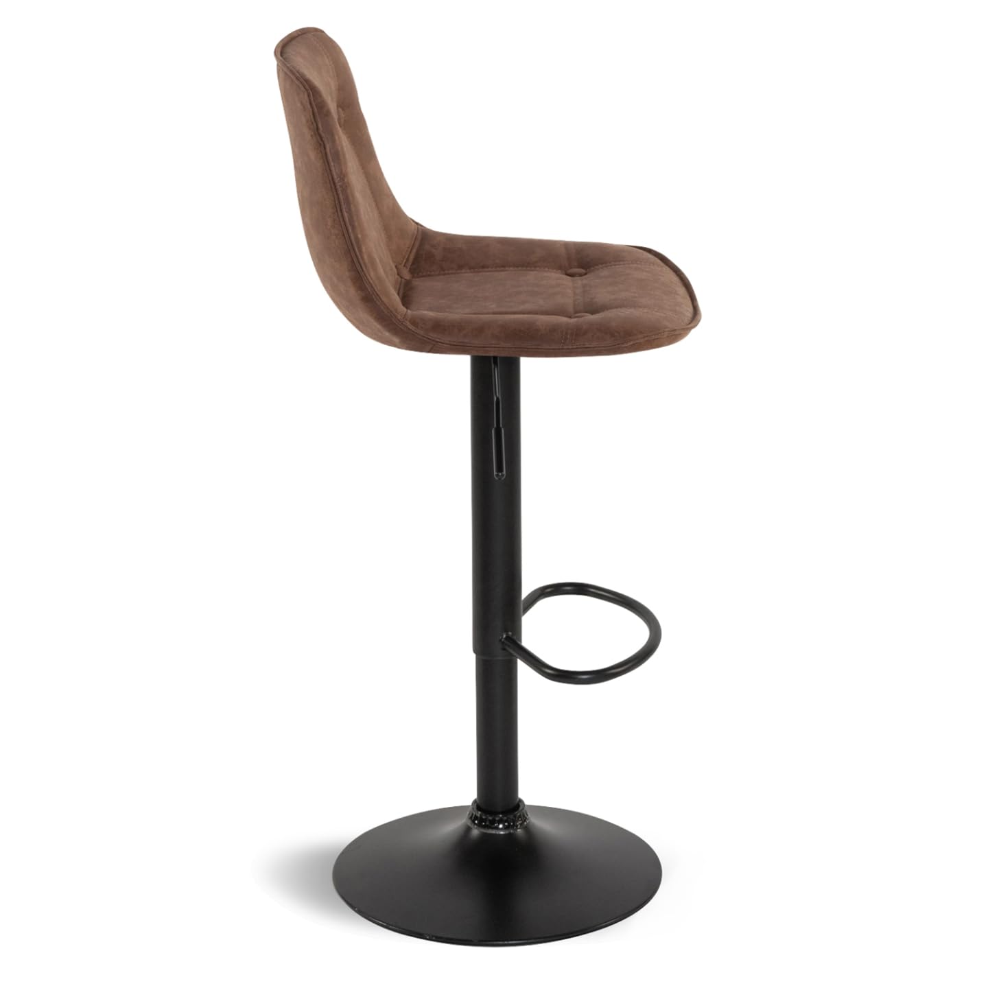 IDMarket - Lot de 4 tabourets de Bar Denver Marron Vintage