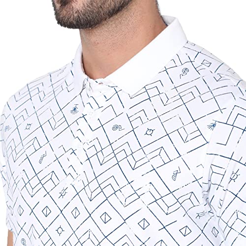 Image of Spykar Mens Cotton White Printed T-Shirt