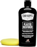 CAR GUYS Plastic Restorer | Bring Plastic, Rubber, and Vinyl Back to Life! | User Friendly Trim Restorer | Safe Auto Detailing Supplies | 8 Oz Kit with Foam Applicator