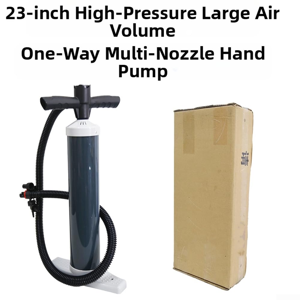 Pompe manuelle haute pression 3000 CC avec manomètre, pompe à air double action 30 PSI pour bateau gonflable, pour kayak, canot en caoutchouc, planche à pagaie, noir