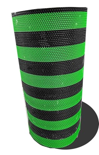 Image of Double Colour Anti Skid & Multipurpose /Bathroom Mat /Shower Mat /Carpet /Rugs /Rainmat /Swimming Pool Mat|Waterproof Doormat for Indoor /Outdoor Home Office Entrance| (Green-Black, 2x8Ft)