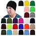 Falari Unisex Beanie Cap Knitted Warm Solid Color Black