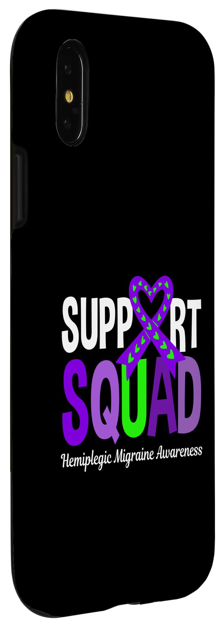 iPhone X/XS Support Squad Hemiplegic Migraine Awareness Ribbon Case - Image 3