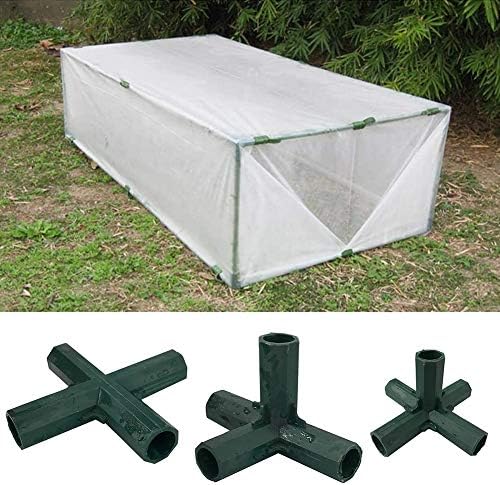 16mm Garden Framework Corner Connector, 4pcs 3 4 5 Ways Flower Stands Fencing Building Cages Pipe Joint, Greenhouse Agriculture Tool