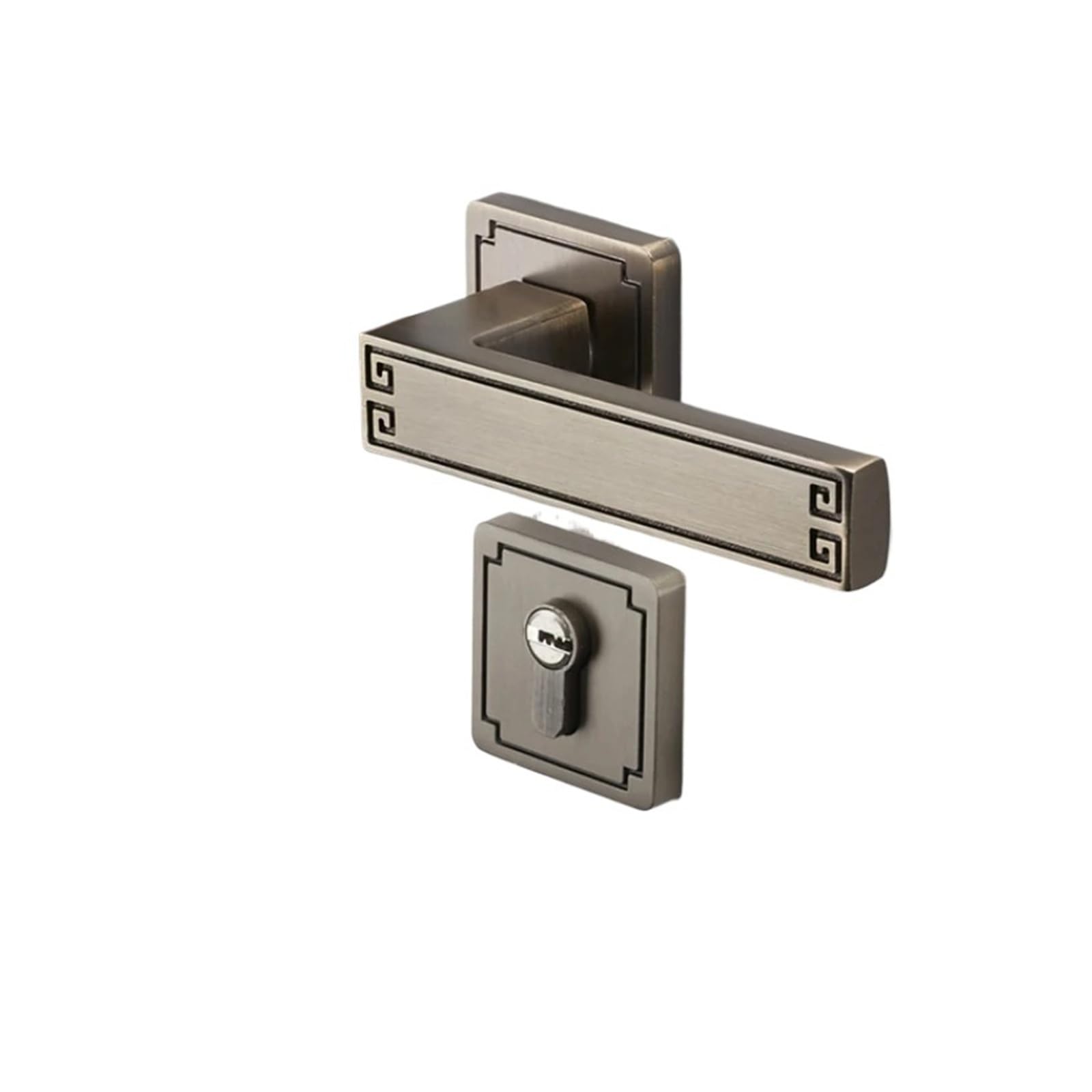FBXRXZFPJ Door Lock Wooden Door Handle Split Silent Indoor(A Style)