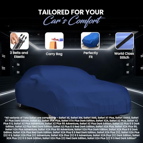 Image of Autofy TUFF Car Cover for Tata Safari [Year 2021 Onwards] - Dust & UV Proof Waterproof Car Cover