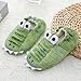 Annnowl Toddler Boy Girl Shoes Cartoon Animal Slippers(9-10 Toddler, Green C)