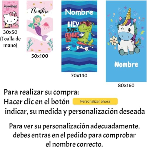 Miniatura 9 de Zpbuli Toalla Playa Personalizada Con Nombres, Con O Sin Escudo - Toalla De Fútbol - Toalla Personalizada Para Baño, Playa Y Piscina - Regalos Originales 80x160, R. Madrid