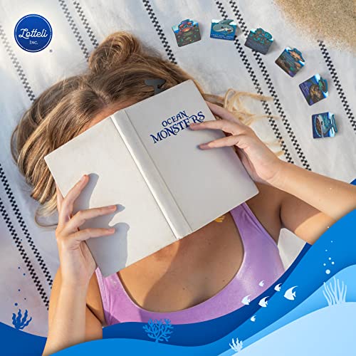 Lotteli 6 Piece Magnetic Bookmarks For Kids, Bookmarks For Book Lovers, Magnet Book Markers, Magnet Page Marker Clips For Students Teacher Supplies, Party Favors, 3 X 2Cm (Ocean Animals) #TOP6