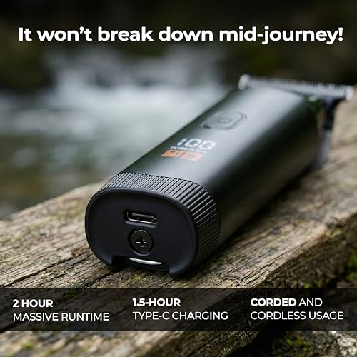 Image of Lifelong Mini Beard Trimmer for Man | Trimmer Men Beard | Cordless Portable All in One Trimmer for Man | Skin Friendly Shaving Machine with 4 Combs, 1.5Hr TypeC Rechargeable, 2Hr Runtime, Travel Lock