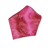 Hot Pink Paisley Design Men's Hankerchief Pocket Square Hanky