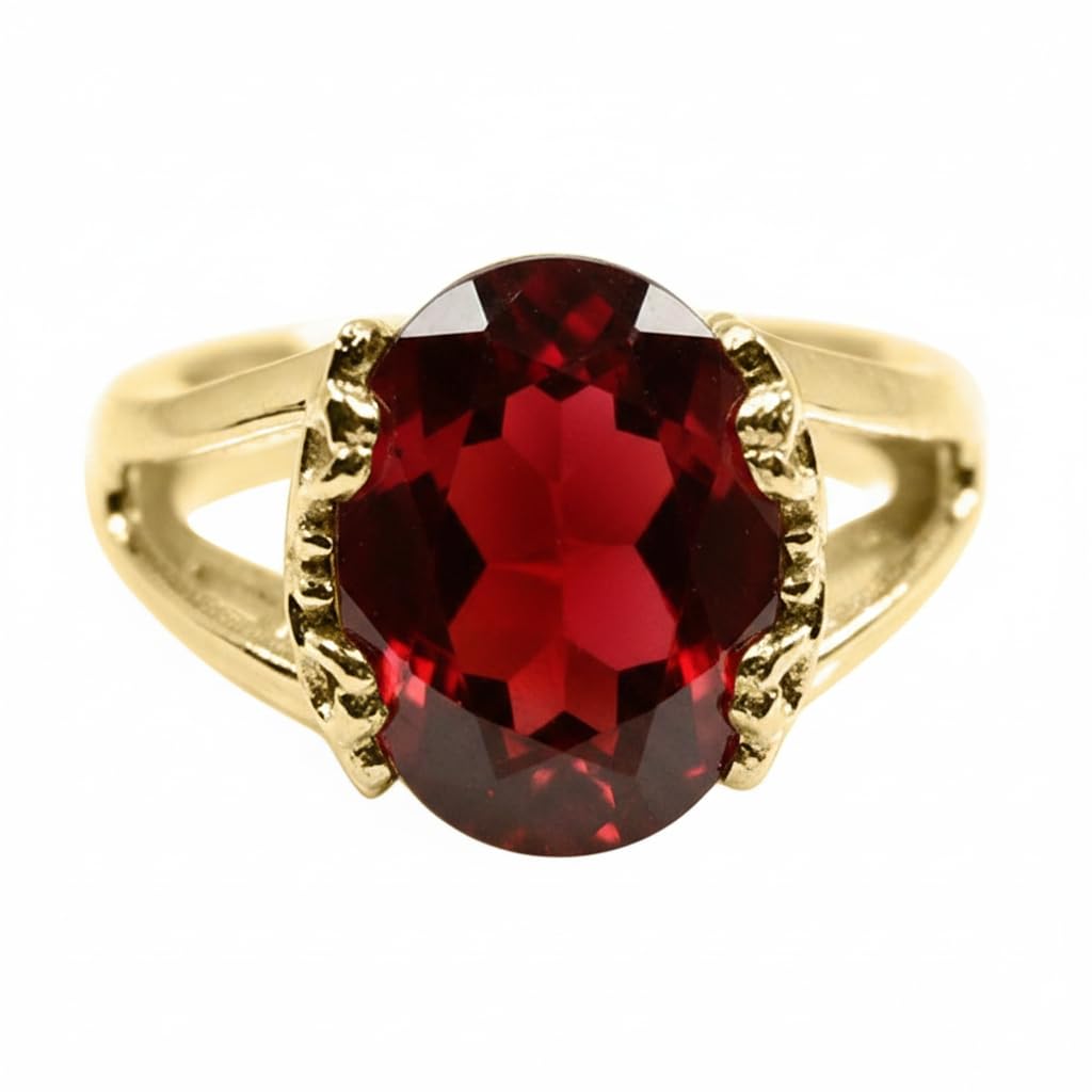 55Carat Choose Your Color Genuine Stone Ring 18K Gold Plated Oval Handmade Jewellery for Gift Sizes 4-13