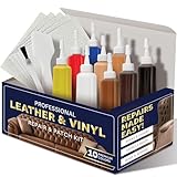 Leather Repair Kit- Easy Instructions, Matching Pallet & 10 Tubes of Repair Paste- for Tears, Burns & Scratches- Vinyl/Faux & Leather Repair Kit for Furniture, Car Seats, Sofas, Jackets & Upholstery
