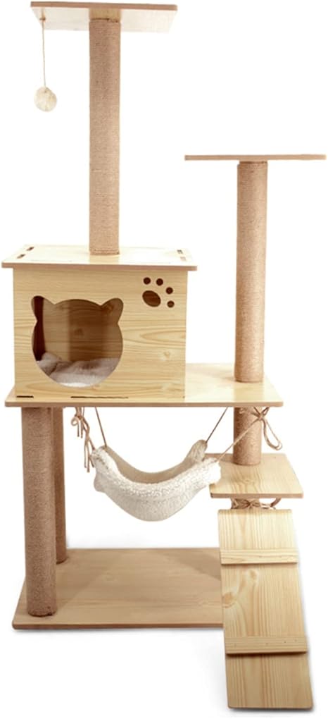 Cat Tree Tall Modern Green Dinosaur Cat Climbing Tower Sisal
