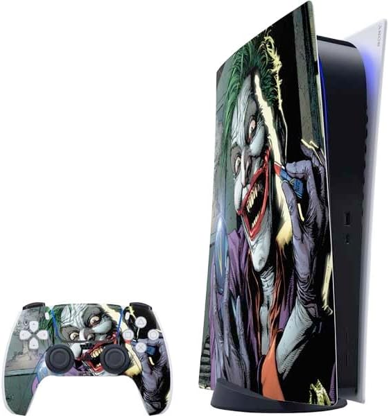Skinit Decal Gaming Skin Compatible with PS5 Digital Edition Bundle - Officially Licensed The Dark Knight Joker Design