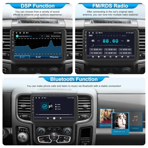 Radio para auto con pantalla de 9 pulgadas Android 13 para Dodge RAM miniatura 6