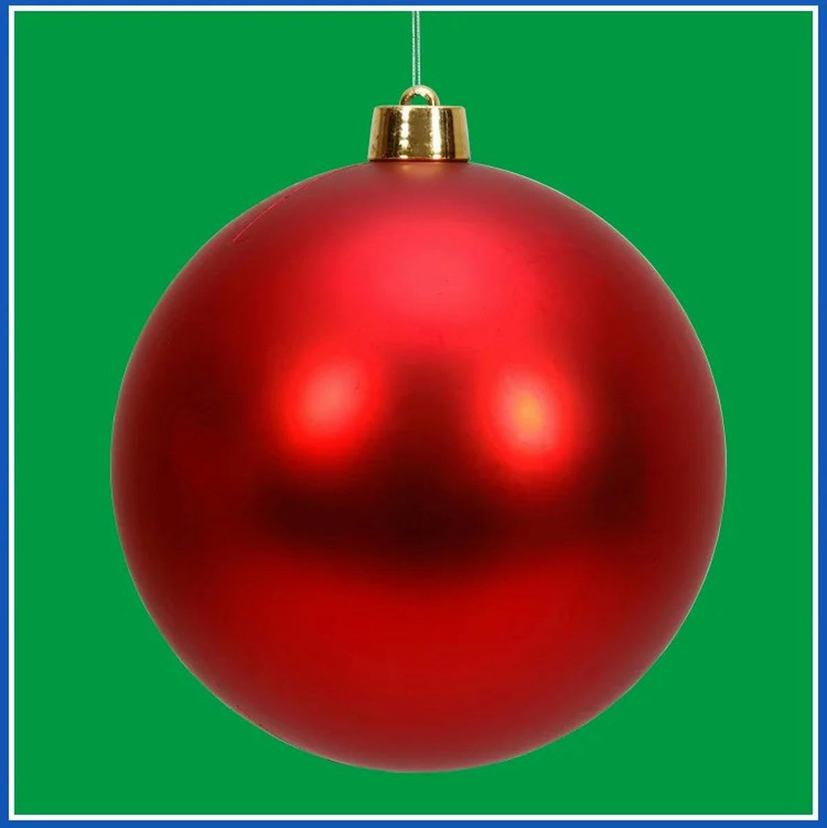 Grandes sphères de Noël, Boule de décoration pour la Maison, Ornement d'arbre, Grosses Boules-Rouge mat-40 cm 1 pièces