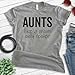 EVERTREE CLOTHING Aunts Like A Mom Only Cooler Shirt, Unisex Women's Aunt Auntie Clever T-Shirt, Dark Heather Gray, Large