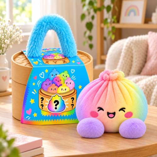 Big Plush Dumpling Fuzzy Cute Squishies with Steamer Basket Party Gifts - image 4