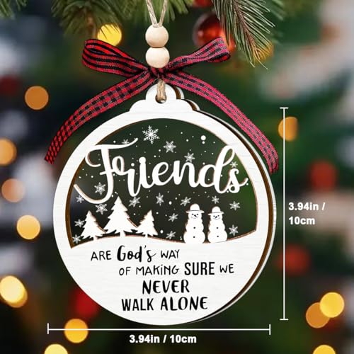 Friend Ornament, Friendship Ornaments for Women Friends, 2 Layer Bestie Christmas Ornaments, Best Friend, Friendship Gifts for Women, Friends Gifts for Woman — view 6