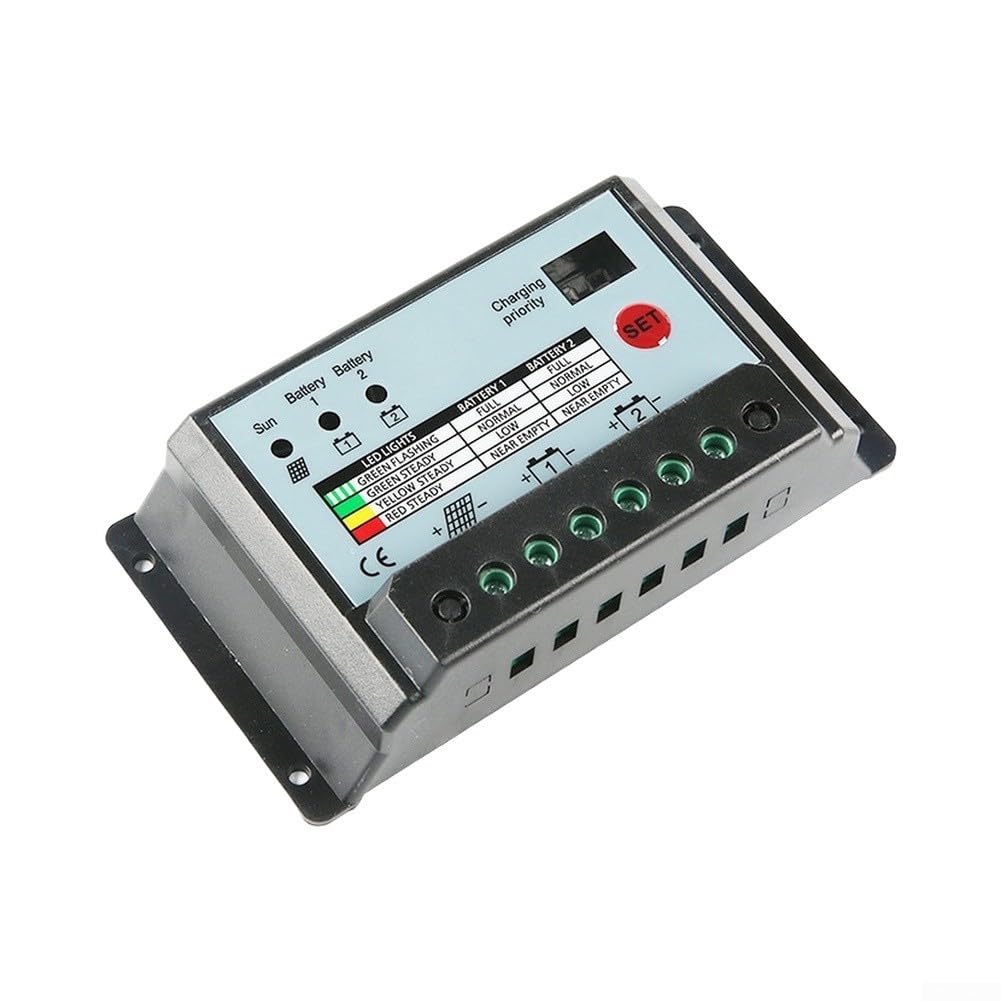 Régulateur de charge solaire double 12/24 V 30 A pour protection PWM (20 A)