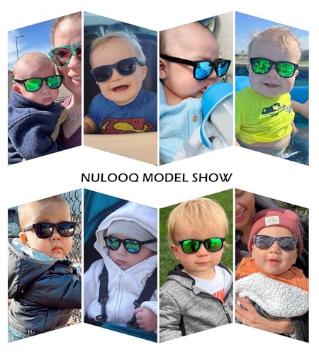 NULOOQ Bendable Flexible Polarized Baby Sunglasses – with Silicon Strap for Infant Newborn & Toddler Age 0-18 Months2